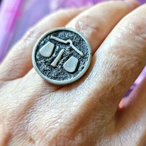 Vintage Denmark Scales of Justice Ring
